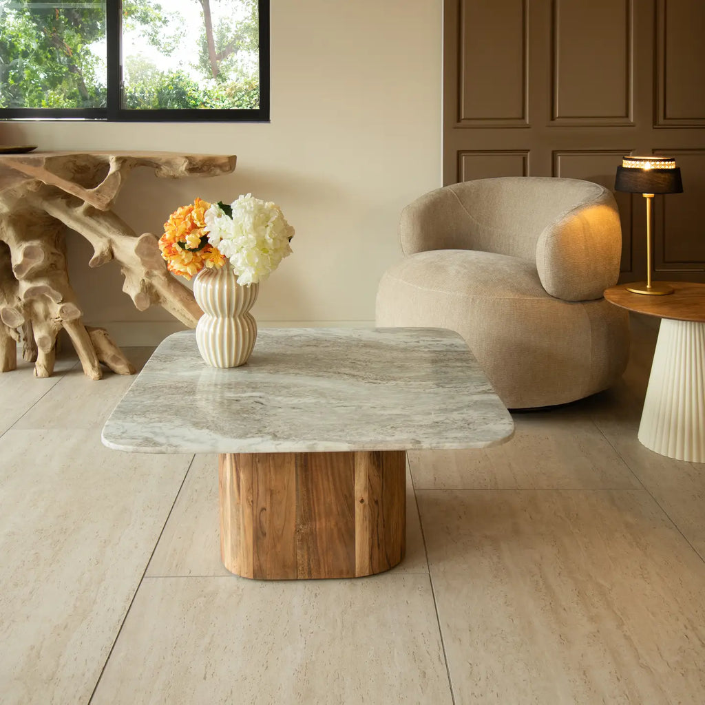 Table Basse avec effet marbre