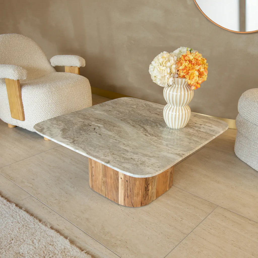 Table Basse avec effet marbre