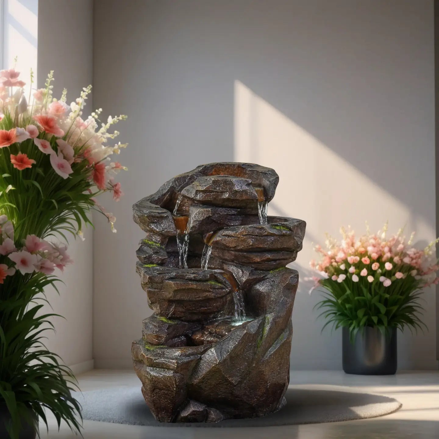 Fontaine de Jardin avec une cascade